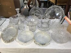 A quantity of glassware including bowls, jug, decanter etc.