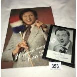 A signed Ken Dodd photo in frame and a Kenn Dodd programme