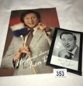 A signed Ken Dodd photo in frame and a Kenn Dodd programme