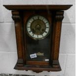 A small Victorian mahogany 8 day wall clock in working order.