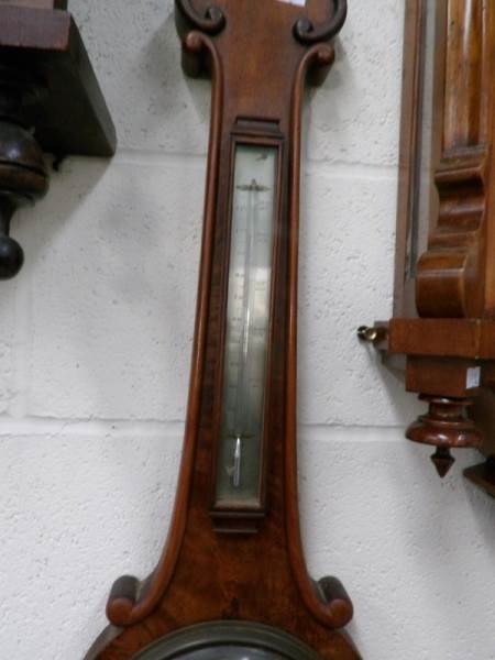 A 19th century mahogany banjo barometer. - Image 3 of 3