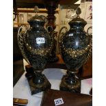 A pair of 19th century ormolu mounted cassollettes.