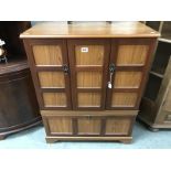 A mahogany television cabinet.