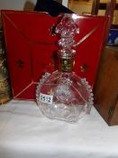 A boxed empty Louis XIII style Baccaret bottle.