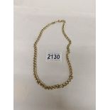 A 9ct gold 18" (46 cm) neck chain, approximately 58 grams.