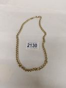 A 9ct gold 18" (46 cm) neck chain, approximately 58 grams.