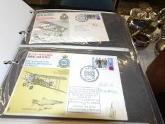 2 albums of R.A.F. stamps, squadrons and specials signed.