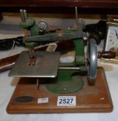 A toy sewing machine.