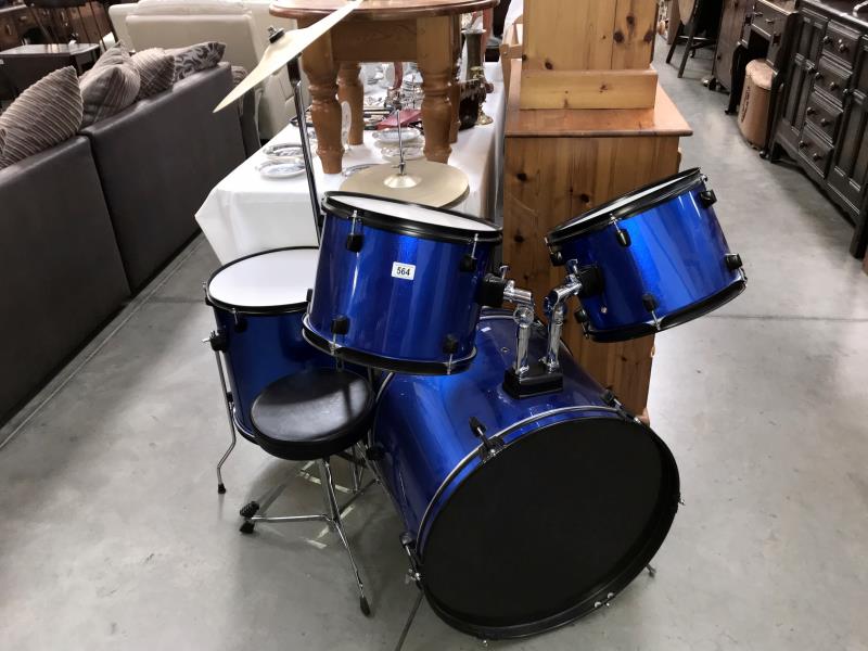 An adult drum kit.