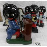 A 6 piece Carlton ware Robinson's golly band.