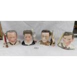 4 Royal Doulton 'Carry On' series character jugs being Hattie Jaques, Charles Hawtry,