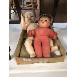 A vintage Pedigree doll and 1 other