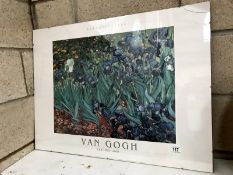 A Van Gogh print (glass a/f).