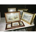A quantity of framed and glazed prints