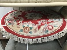 A circular rug