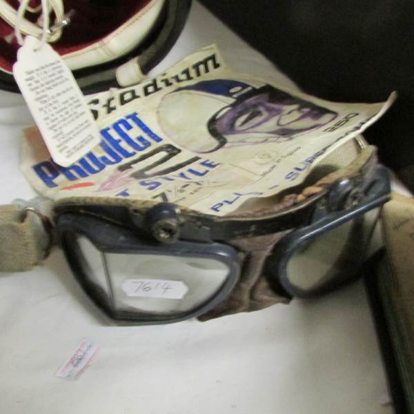 A Stadium Project 2 jet style helmet and a pair of vintage goggles. - Image 2 of 2