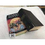 2 Harry Potter hardback books (1 missing dust cover)