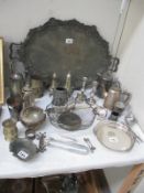 A quantity of silver plate items