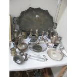 A quantity of silver plate items