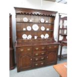 A Victorian oak dresser