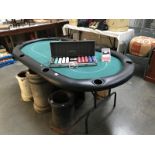 A folding poker table