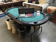 A folding poker table