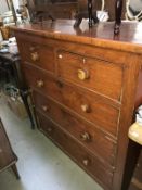 Victorian mahogany 2 over 3 chest of drawers