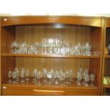 A quantity of glasses including vintage hand made glasses