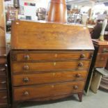 A 19th century mahogany bureau.