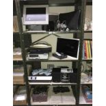 4 shelves of electrical goods, Dvd, Blu-Ray, Phillips tv, Wii, Printer, keyboard etc.