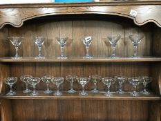 18 vintage Babycham glasses in 2 designs,