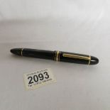 An old Mont blanc fountain pen with 18k gold nib.