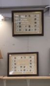 2 framed and glazed The marriage collection stamps