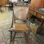 An old rocking chair.