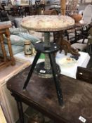 19th century adjustable stool