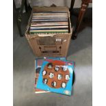 A box of LP records