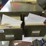 A huge collection of approximately 4000 photographic negatives housed in a four drawer cabinet.