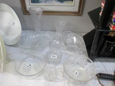 A quantity of moulded and cut glassware