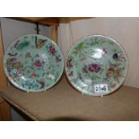 2 19th century Chinese plates.