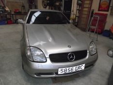 A 1999 Mercedes 230 SLK, MOT 30/05/2020, 61419 miles, service book stamped up to 52205 miles.