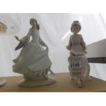 2 Lladro figurines being The Lost Slipper (Cinderella) and My Poems.