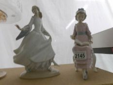 2 Lladro figurines being The Lost Slipper (Cinderella) and My Poems.