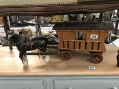 A cart and shire horse