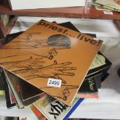 A mixed lot of LP records including Stix, Priest, UFO etc.