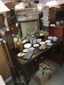 A 1930's mahogany dressing table with Queen Anne legs