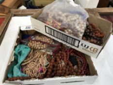 2 boxes of costume jewellery necklaces