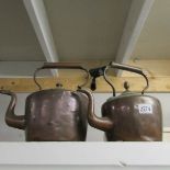 2 Victorian copper kettles.