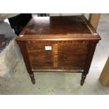 A vintage wooden commode (missing pot)