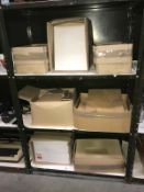 3 shelves of mailing/postal supplies incl. card backed envelopes, jiffy bags etc.