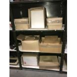 3 shelves of mailing/postal supplies incl. card backed envelopes, jiffy bags etc.